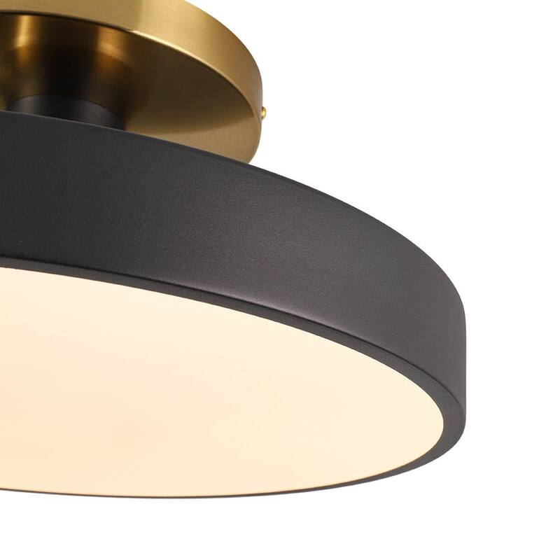 Contemporary Acrylic Dimmale LED Semi-Flush Mount Ceiling Light - N/A
