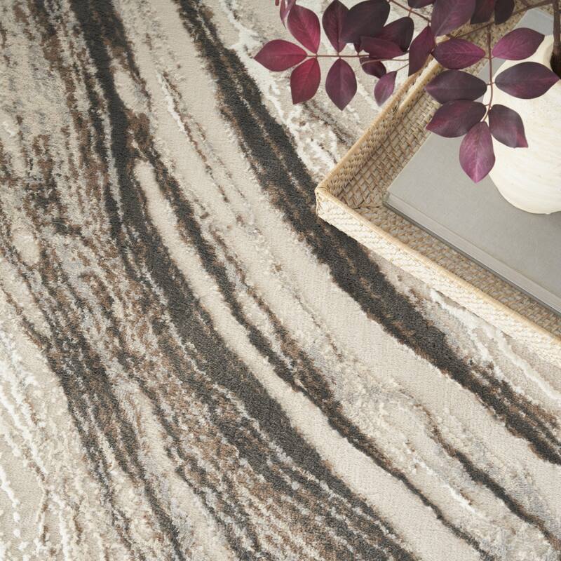 Abstract Modern Non Skid Stain Resistant Area Rug - 87' X '63' X '0.5