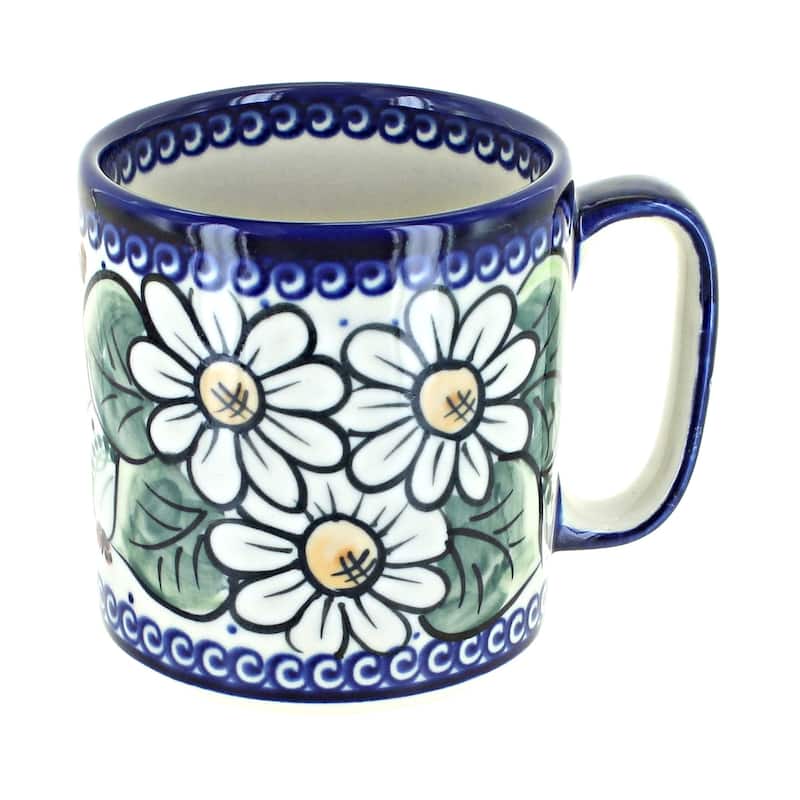 Blue Rose Polish Pottery Vena Mug - Ladybug