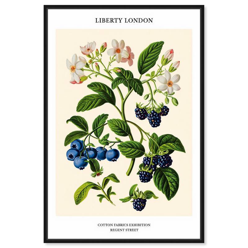 Berries and Blooms II Canvas by Art Remedy - Black - 36" x 54"