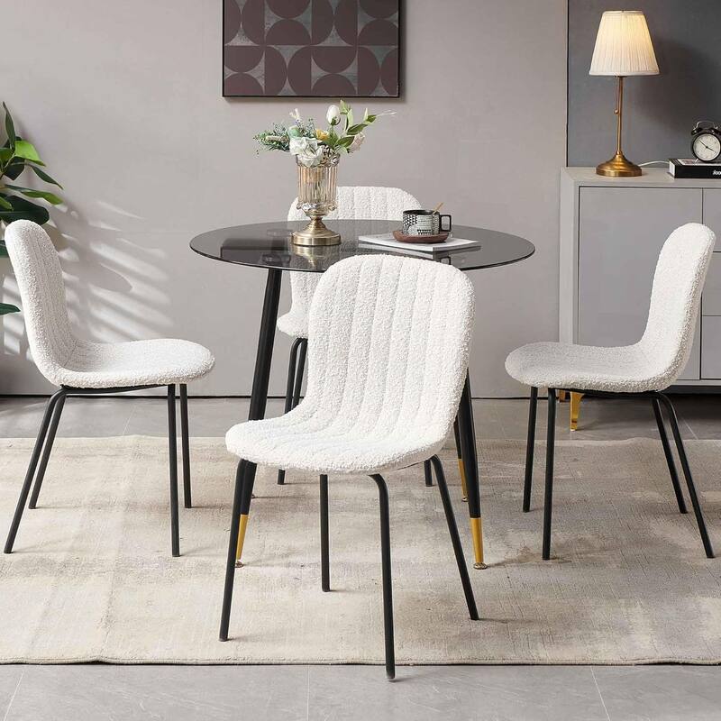 Howtai Upholstered Dining Chairs,Vintage PU Leather Accent Side Chairs
