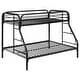 preview thumbnail 65 of 80, Morgan Contemporary Metal Frame Bunk Bed Twin Over Full - Black