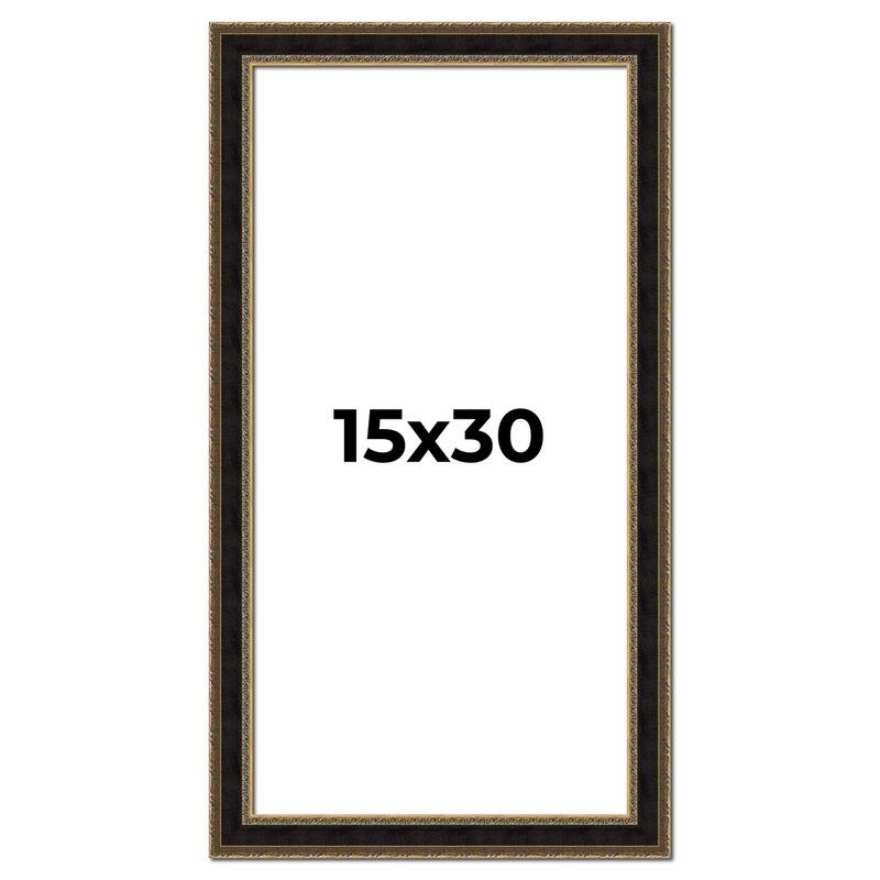 15x30 Frame Gold Antique Vintage Sold Wood Picture Frame | 1.75 Inch
