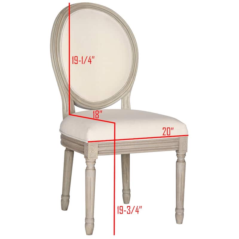 SAFAVIEH Rona Parisian Oval Dining Chair (Set of 2) - 20Wx20Dx39H