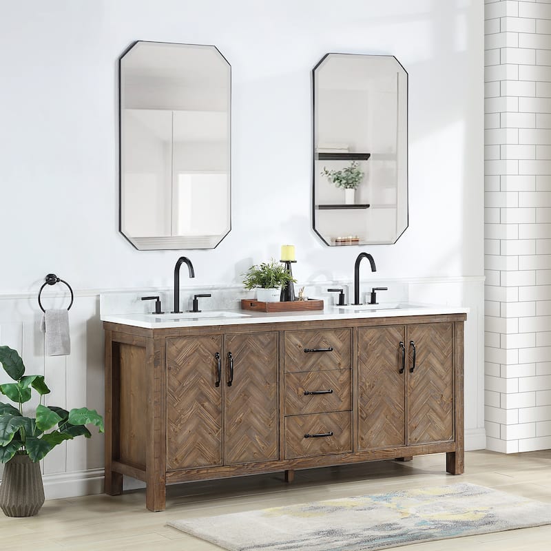 Miseno MV-NM-JAVI72-GWT Javier 72" Free Standing Double Basin Vanity