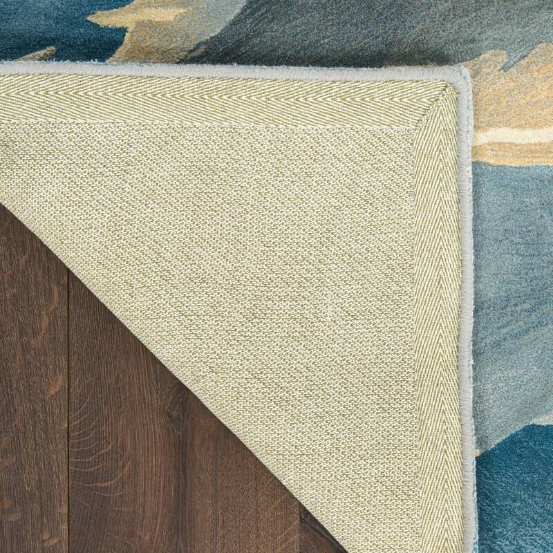 Nourison Home Prismatic Indoor only Blue Abstract Area Rug