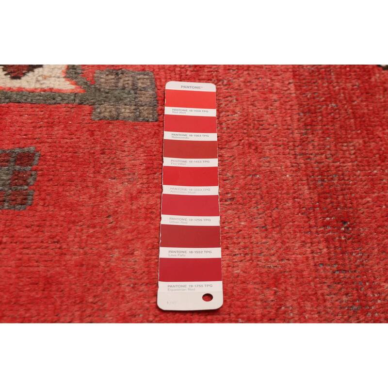 ECARPETGALLERY Hand-knotted Andelz Red Wool Rug - 4'0 x 7'9