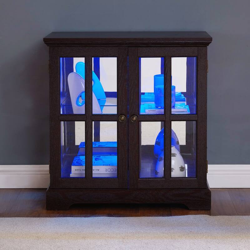 LED Curio Display Cabinet with Adjustable Shelves