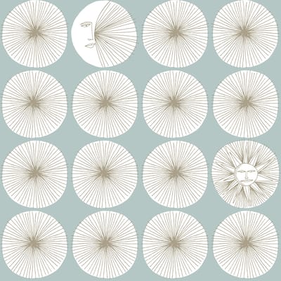 Irvine 20' L x 20.5" W Starburst Peel and Stick Wallpaper