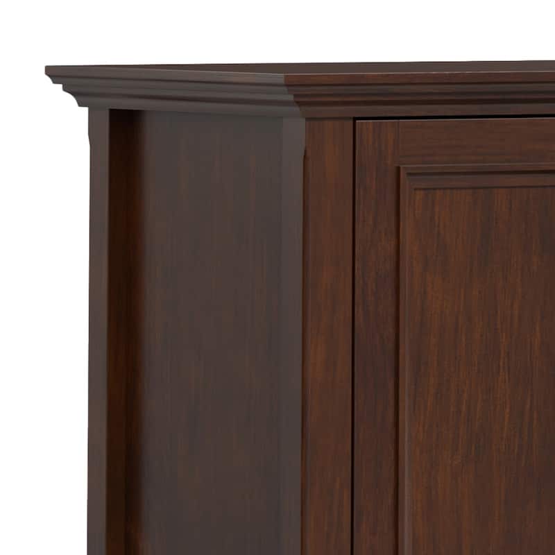 WYNDENHALL Halifax 72 inch Wide Solid Wood Transitional TV Stand - 72"w x 19"d x 26" h