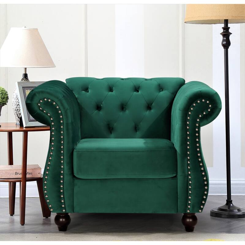 Georgia Chesterfield Chair - Green
