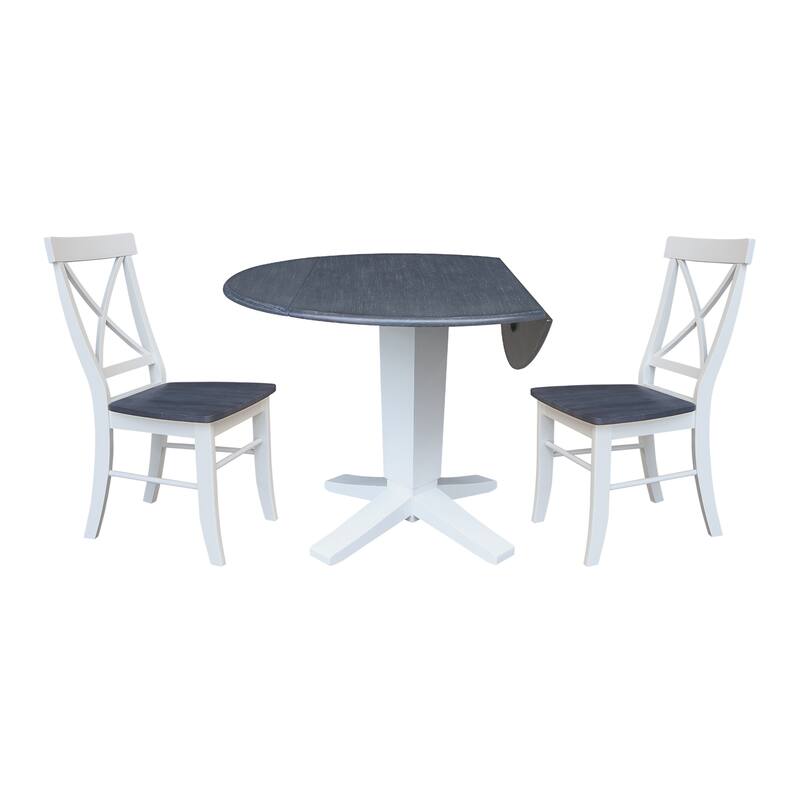 42" Round Drop Leaf Table with Dining Chairs