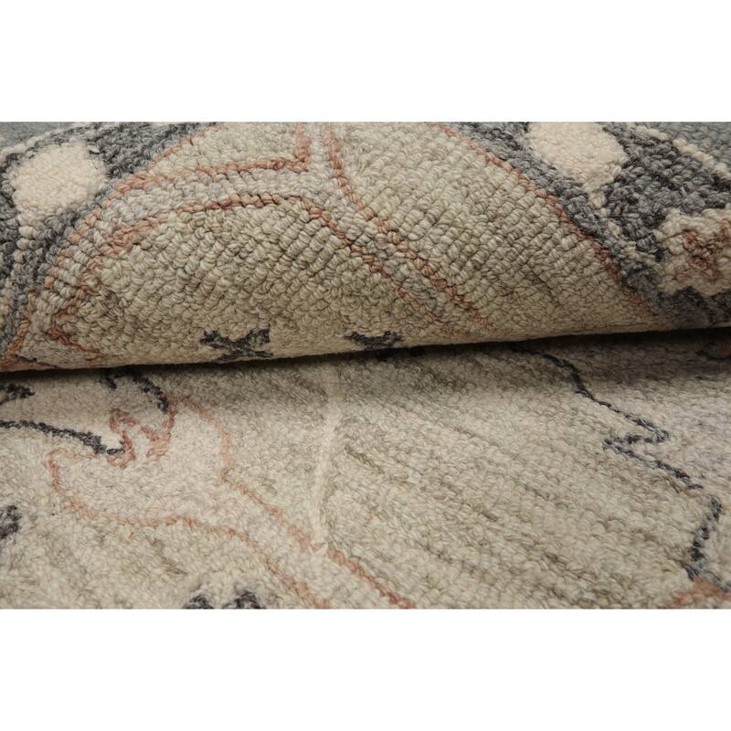 Multi Size Sage Wool Area Rug HandHooked Transitional Design Arts & Crafts