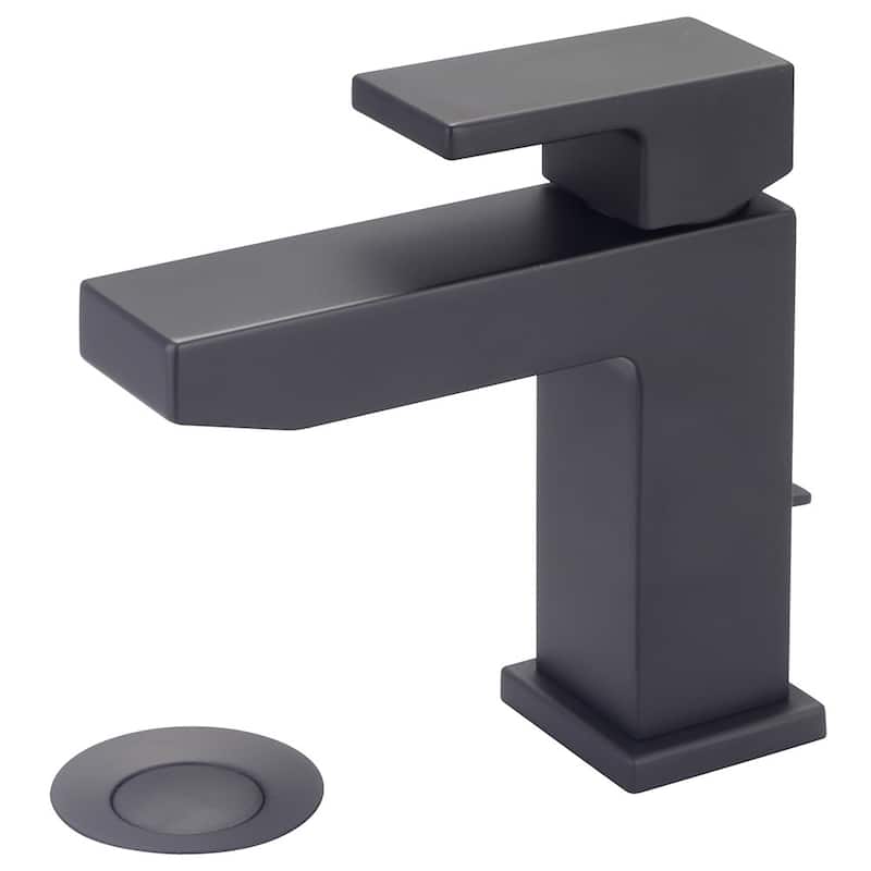 Pioneer Faucets Mod 1.2 GPM Single Hole Bathroom Faucet with Brass - Matte Black