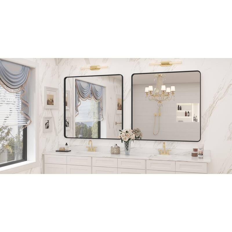 Aluminum alloy Framed Tempered Glass Wall Bathroom Vanity Mirror