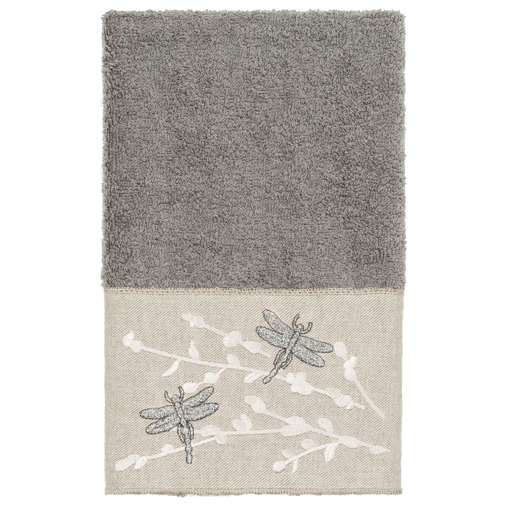 Authentic Hotel and Spa 100% Turkish Cotton Braelyn Embellished Hand Towel