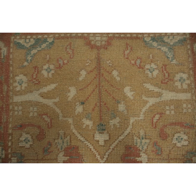 Hand Knotted Oriental 100% Wool Carpet Traditional All-Over Brown Ziegler Area Rug - 3' 10'' X 2' 0''