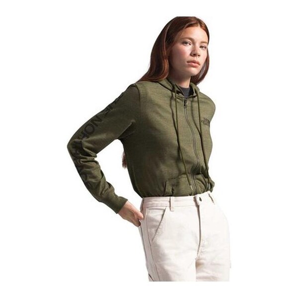 olive green north face hoodie