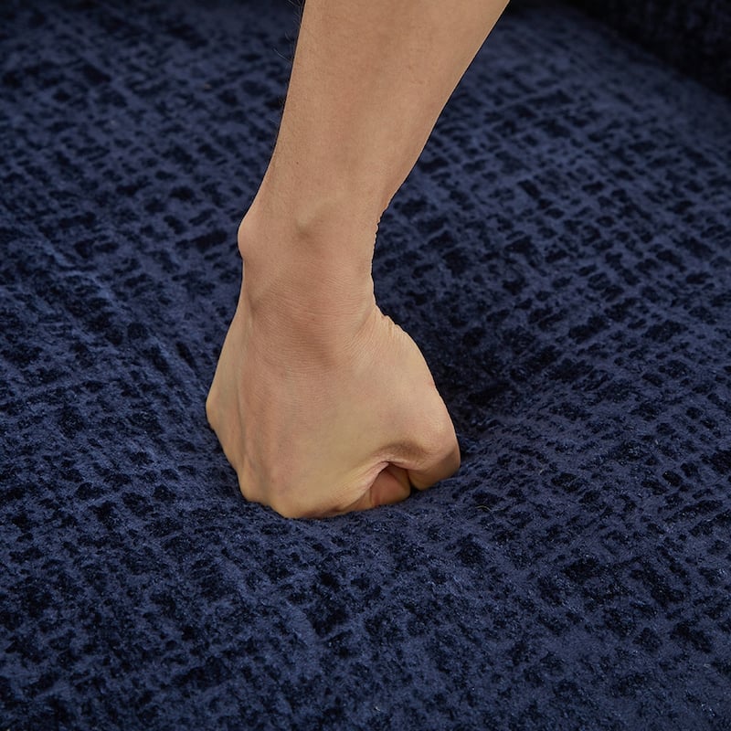 63.2" Modern Small Loveseat Sofa, Chenille Boneless Couch, Deep Seat Sofa with 3 Pillows