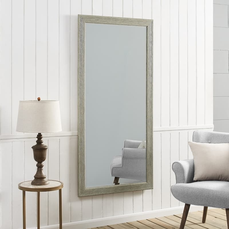 Tall Mirror Wooden Frame Full Body Oversized Rustic Free Standing Vertical, Rectangular Mirror Full Length Hanging Floor Mirror