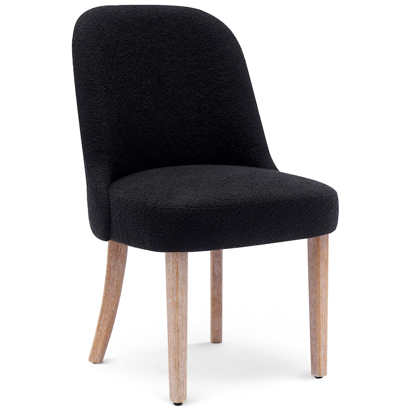 Farmhouse Water and Stain Resistant Boucle Upholstered Side Chair (Set of 6)