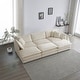 preview thumbnail 71 of 162, Cloud Chenille Upholstered Modular Sectional Sofa with DIY Combination Design Beige 3-Seater Sofa+Ottomans*3