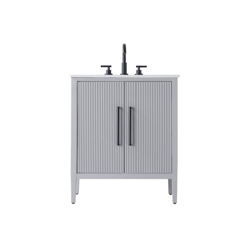 Elegant Lighting VF29630 Blakely 30" Free Standing Single Basin Vanity - Gray