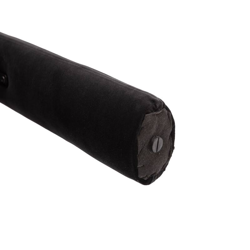 Black Modern 25.2" Upholstered Accent Chair with Curved Circular Backrest and High-Density Foam (Set of 2)