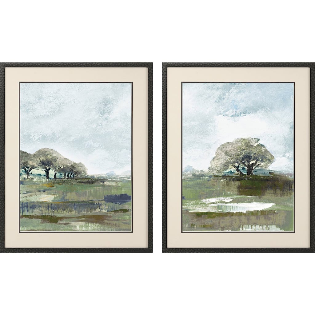 Dusty Blue Sky S/2 Framed Art Under Glass