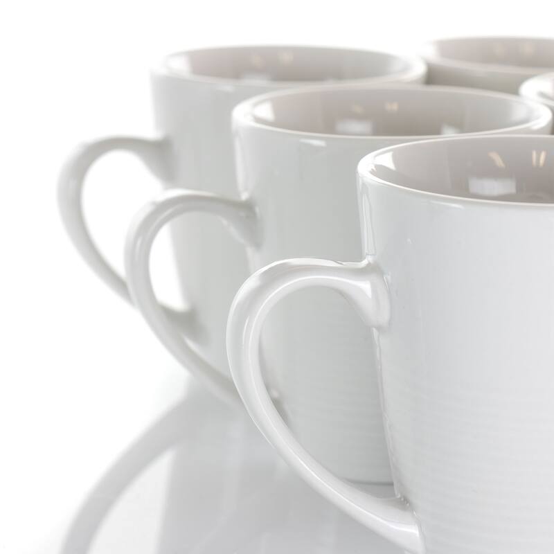12 Ounce Mug 8 Piece Set in Porcelain