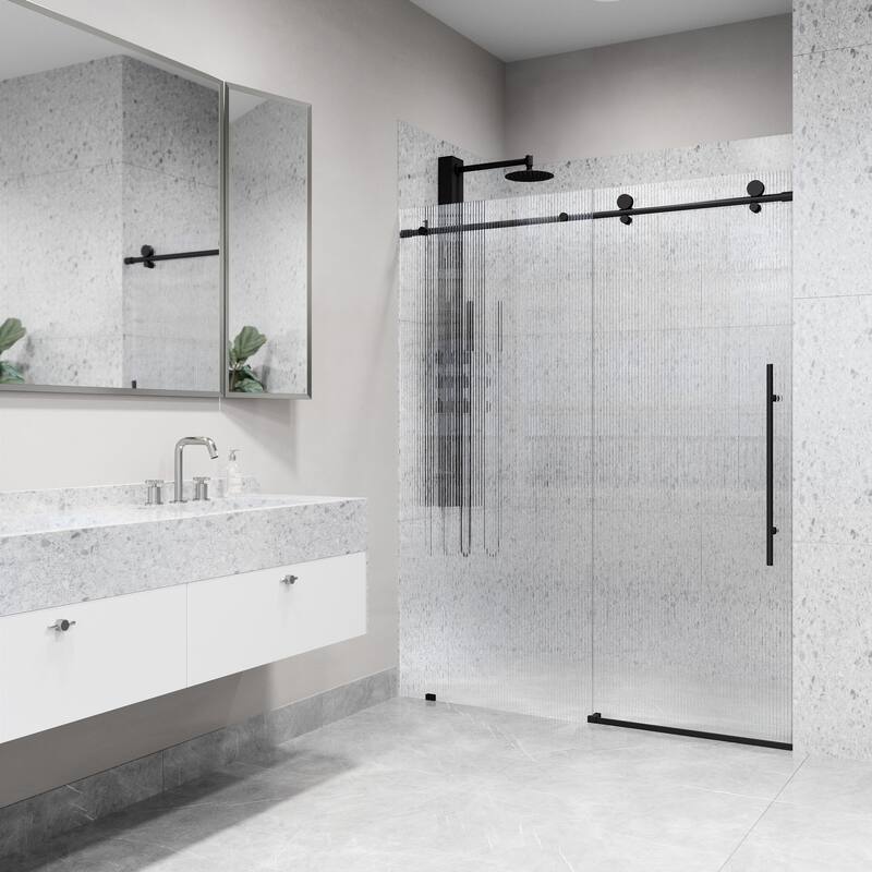 VIGO Elan E-Class 56" to 60" W x 76" H Frameless Sliding Shower Door