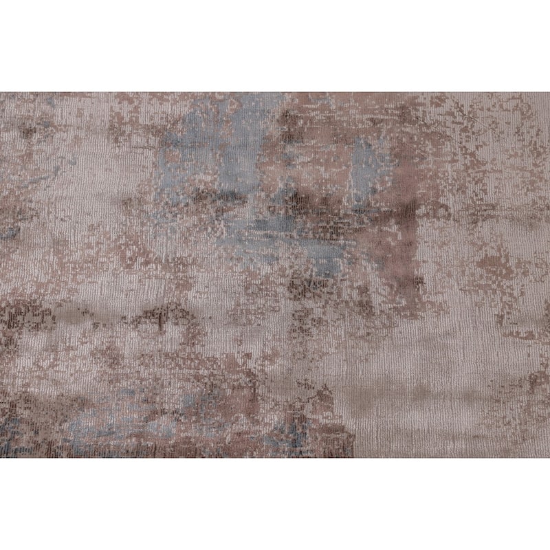 Abstract Modern Area Rug Hand-Knotted Wool Carpet - 5'3" x 6'10"