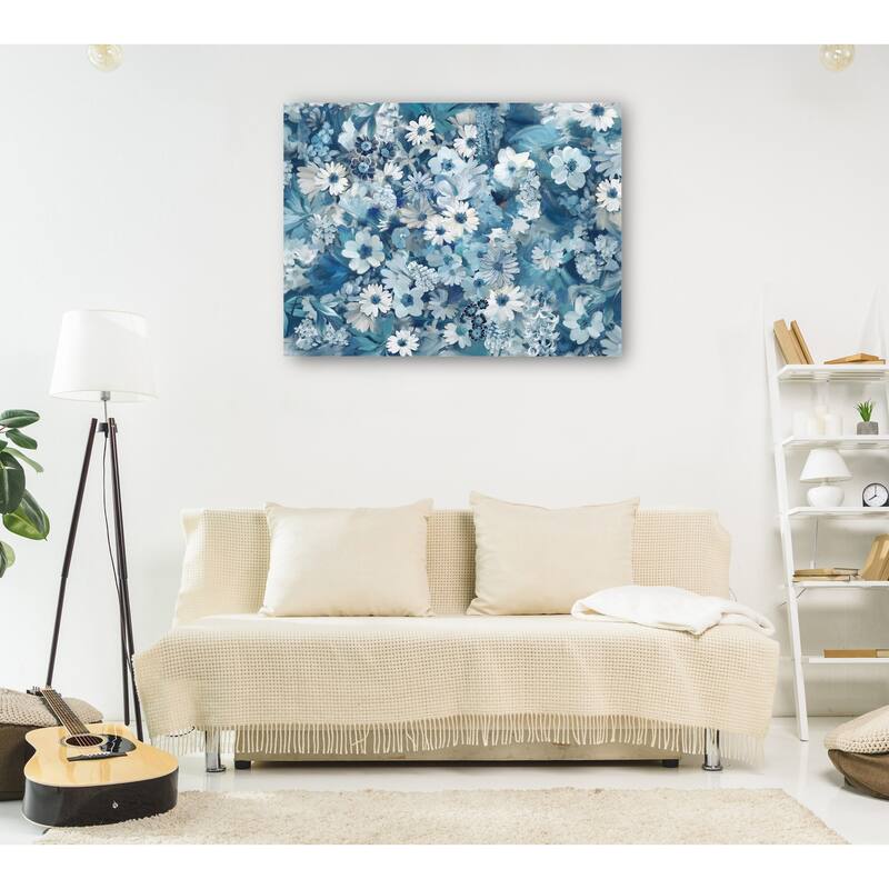 Garden Blues By Studio Arts Canvas Art Print