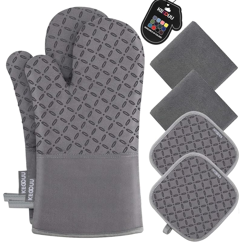 Kitchen Oven Mitts and Pot Holders 6pcs Set On Sale Bed Bath