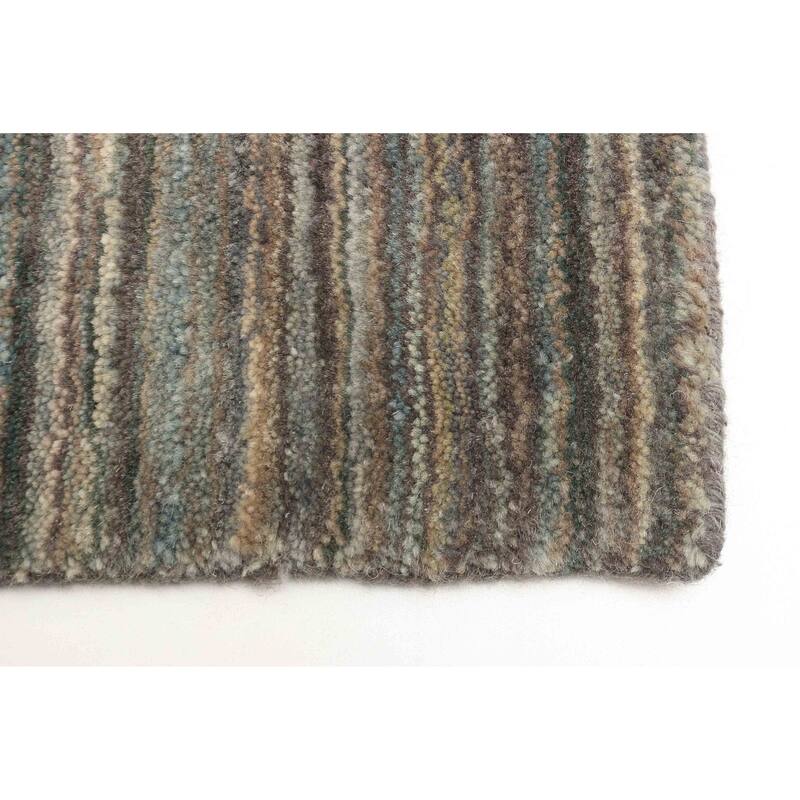ECARPETGALLERY Hand Loomed Kashkuli Gabbeh Grey Wool Rug - 4'0 x 5'8