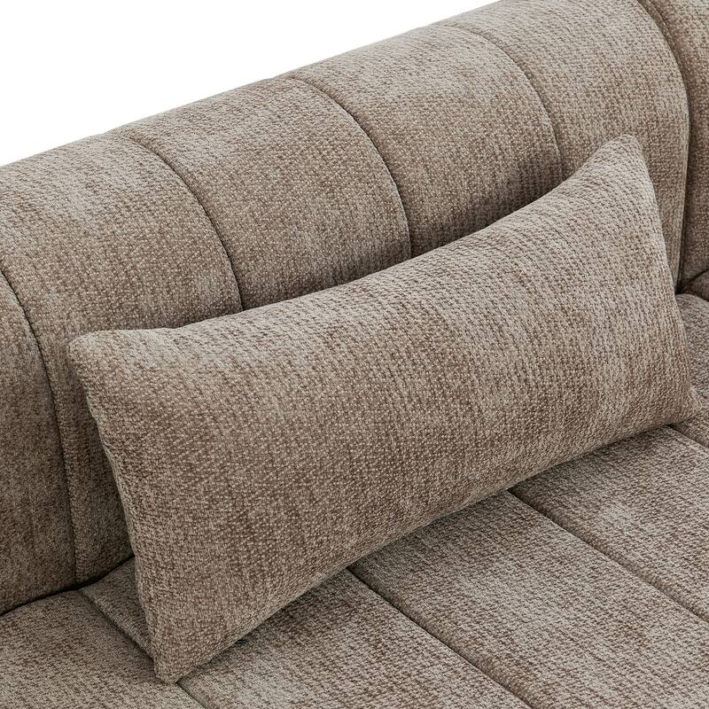 145.5" Modular Sofa Couch, Modern Sectional Sofa for Living Room, Polyester Upholstered Cloud Couch with Deep Seat