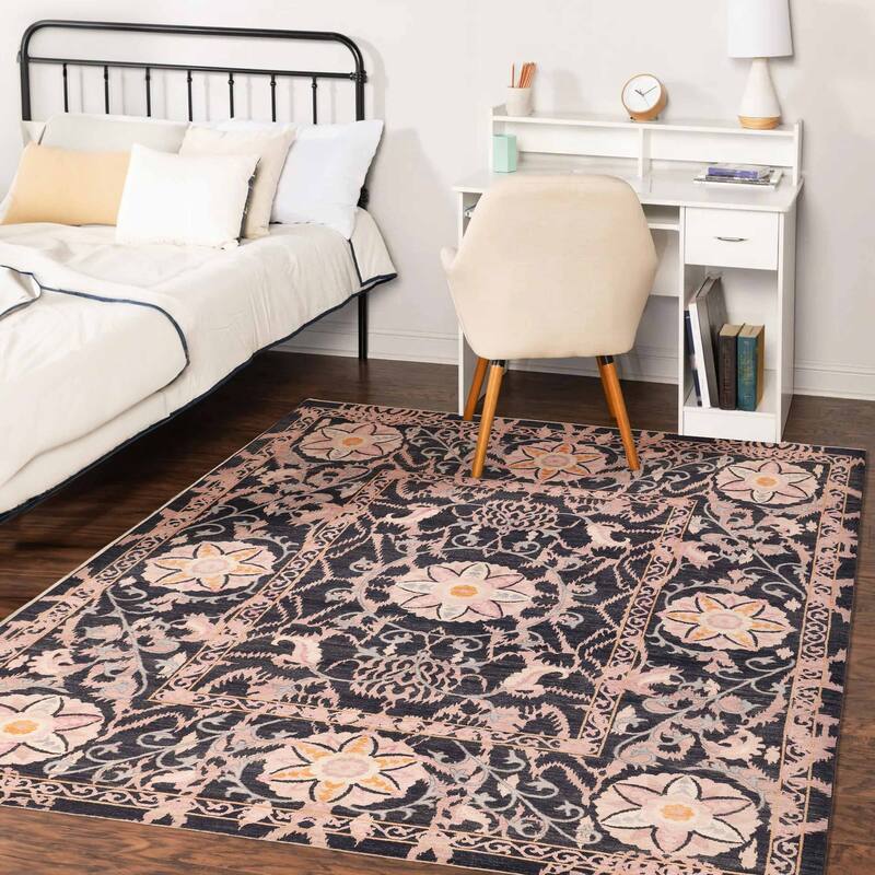 ECARPETGALLERY Hand-knotted Signature Collection Black Wool Rug - 8'1 x 10'0