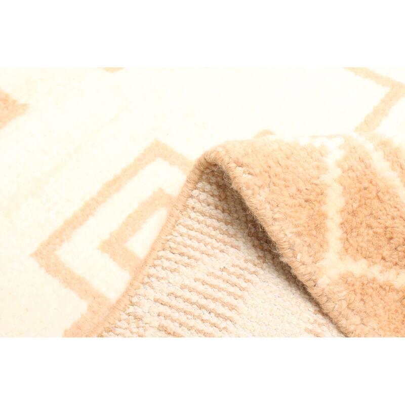 ECARPETGALLERY Hand-knotted Tangier Cream Wool Rug - 5'1 x 8'0