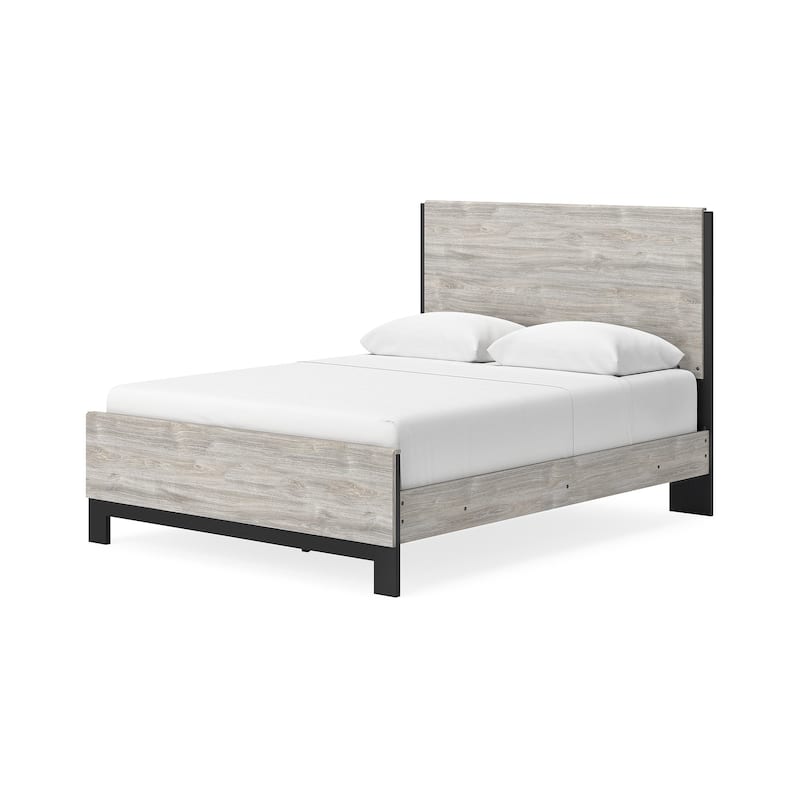 Signature Design by Ashley Vessalli Gray/Black Panel Bed