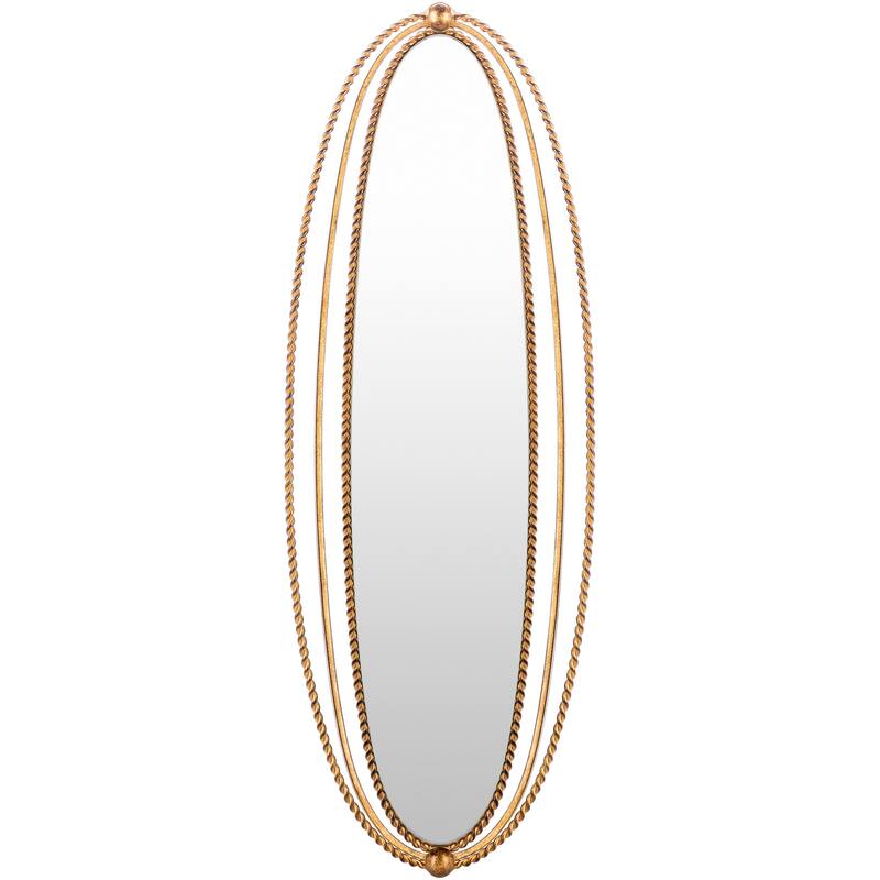 Artistic Weavers Ekiya Modern Oval Gold Frame Mirror - 31"H x 10"W