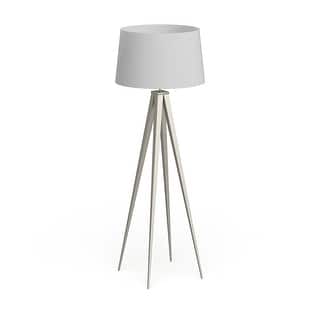 Strick & Bolton Miles 63-inch Brushed Nickel Tripod Floor Lamp