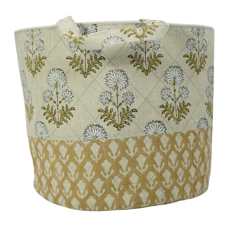 Fabdivine Handmade Floral Room Décor Nursery Storage Basket