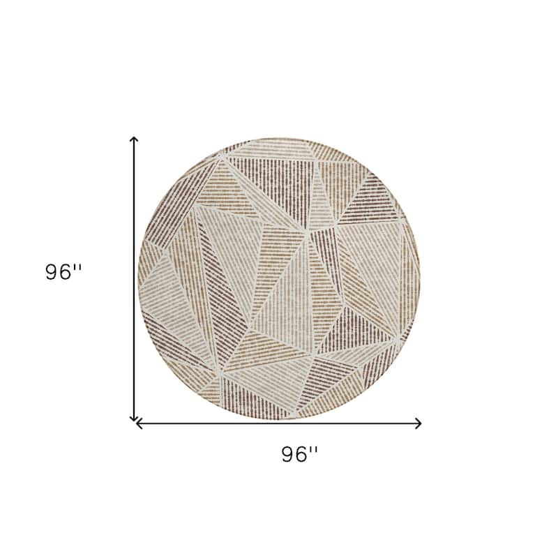 HomeRoots Geometric Transitional Rectangle Outdoor Rug