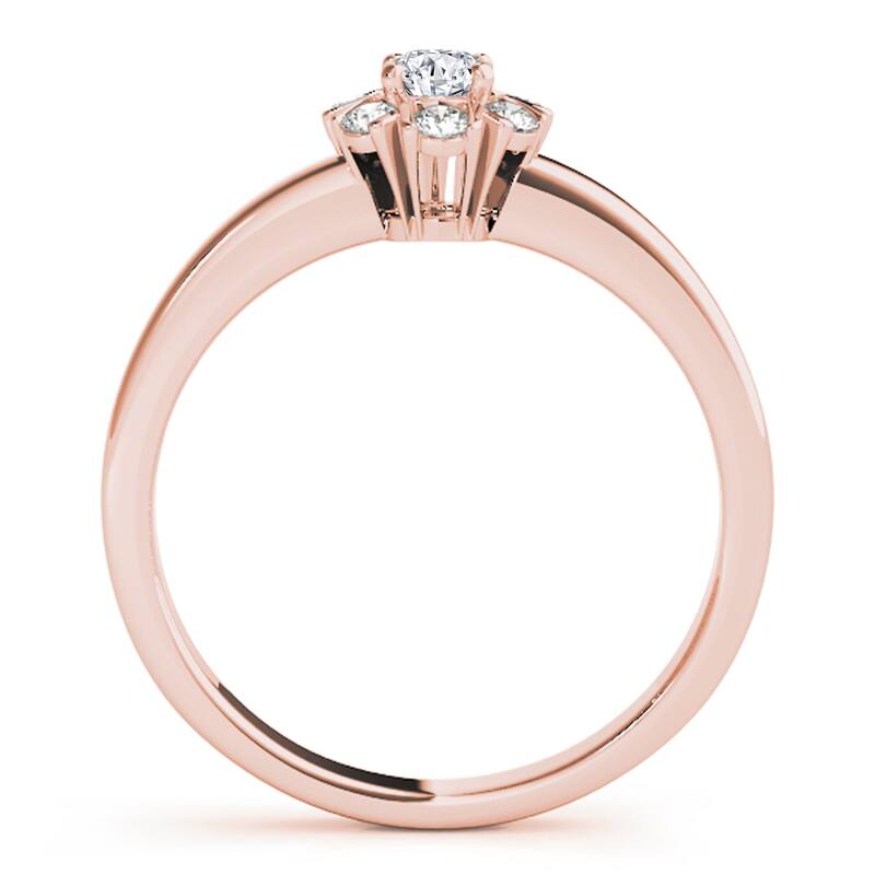 Auriya 14k Rose Gold Lab Grown Round Diamond Halo Engagement Ring 0.50 to 5.00 ct. tw. (F-G VS)