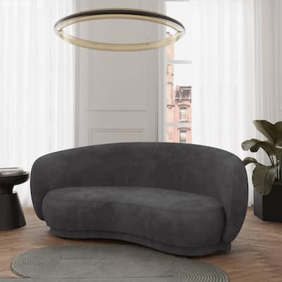 Faze 3 Seater Velvet Upholstered Solid Wood Frame Sofa with Plush Foam Cushions, No Assembly for Living Room, Home Office, Bed