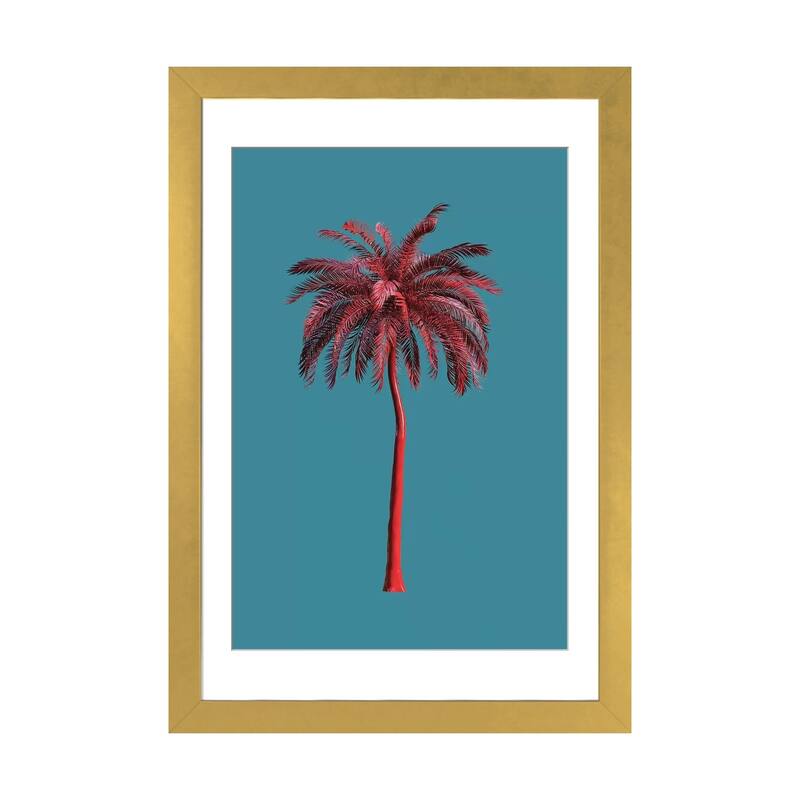 iCanvas "Tall Trees In Green" by Honeymoon Hotel - Gold - 24x16x1