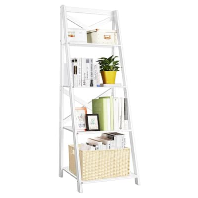 Costway 1PC/2PCS Ladder Shelf 4-Tier Bookshelf Bookcase Storage