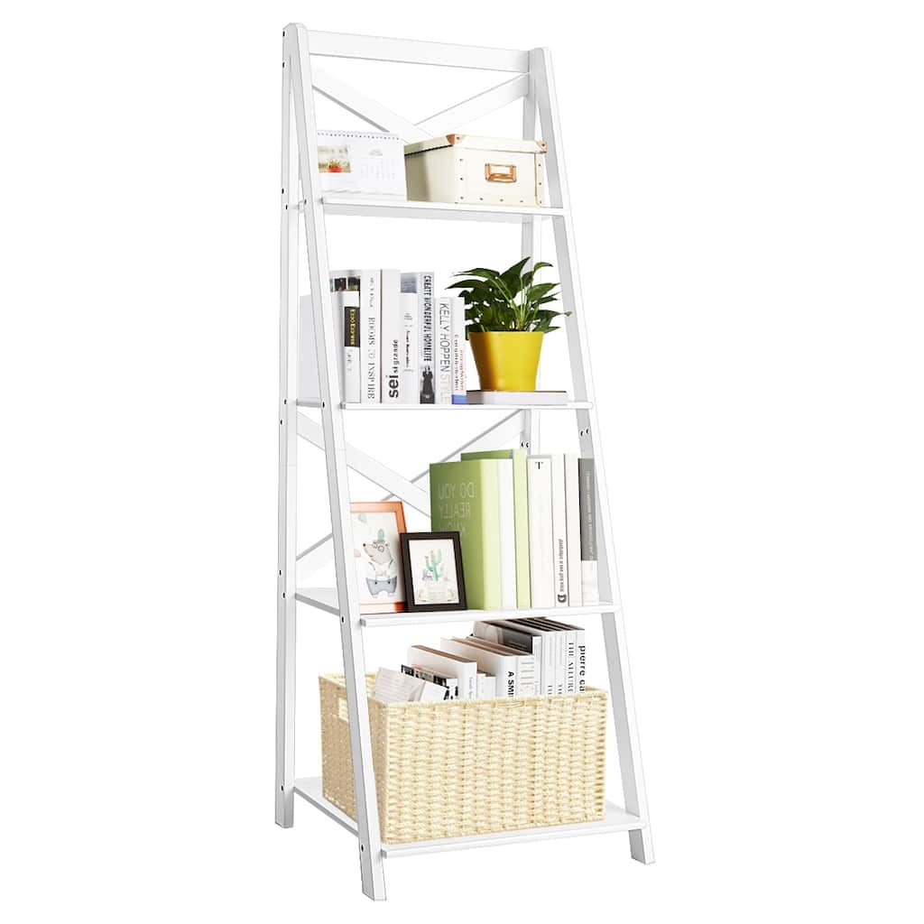 Costway 1PC/2PCS Ladder Shelf 4-Tier Bookshelf Bookcase Storage