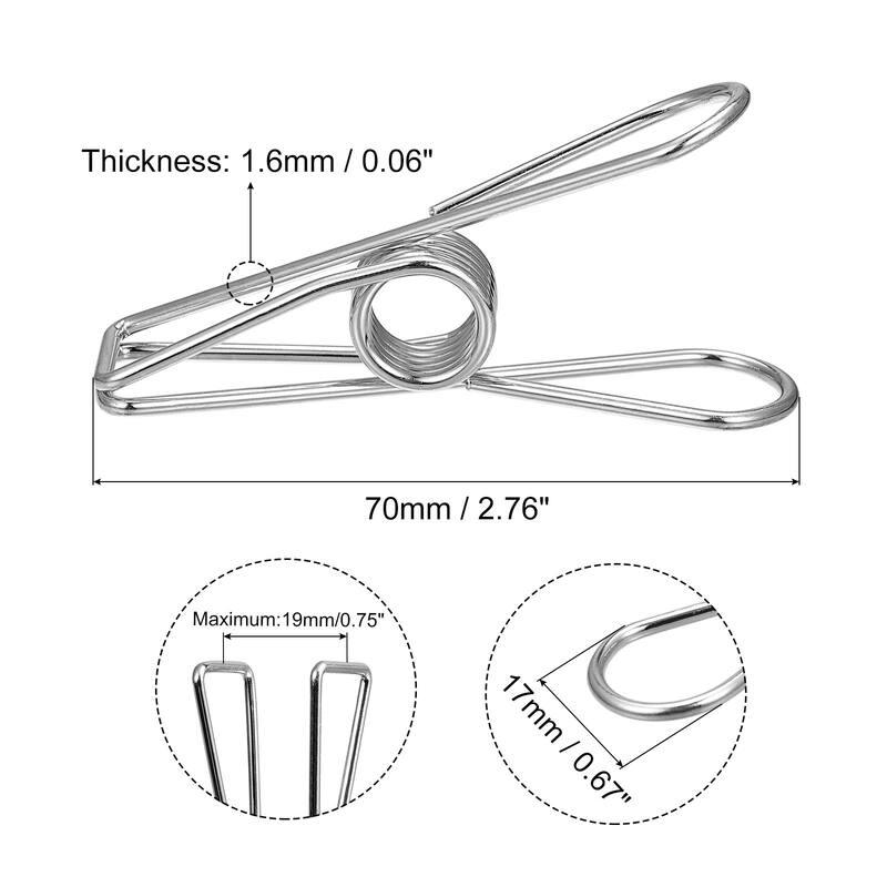 Tablecloth Clips, 70mm Clamps for Fix Table Cloth, Silver 8 Pcs