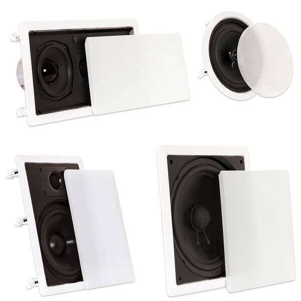 Shop Theater Solutions Tscst87 Flush Mount 7 2 Speaker Set In Wall
